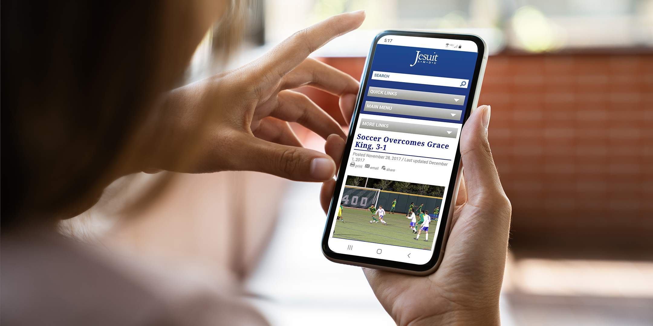 Jesuit Website on Mobile